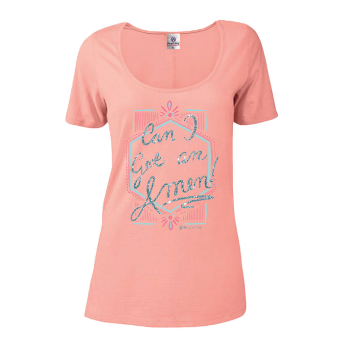 Itsa - Short Sleeve Scoop Neck - Can I Get An Amen - Blush