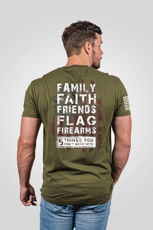 5 Things T-Shirt - Olive Drab