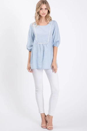 Zahara Blouse - Light Blue