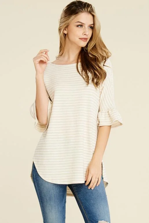 Heather Half Sleeve Top - Heather