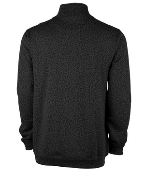 Crosswind Quarter Zip Sweatshirt - Black Leopard