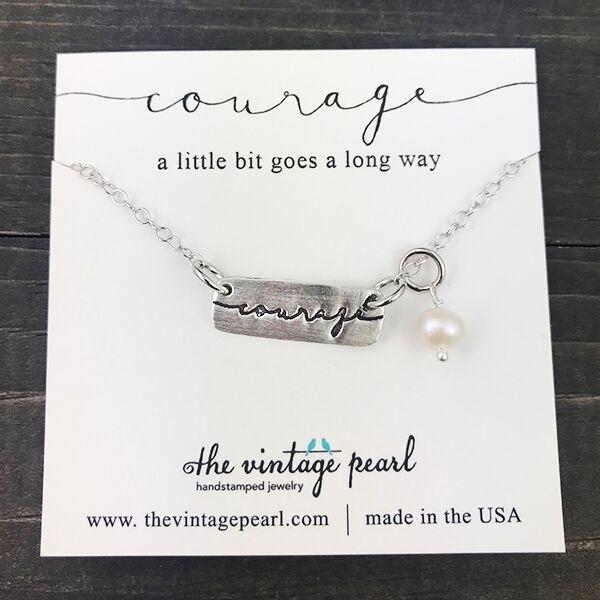 Necklace - Courage Word Charm