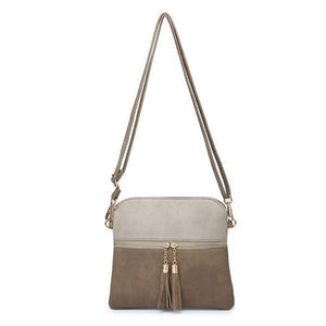 Tara Monogrammable Tassel Zip Crossbody