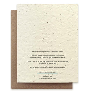 Card - Dragonfly Insect Greeting Card - Plantable Seed Paper