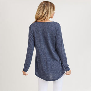 Summit Women's Long Sleeve Tunic - Denim Blue