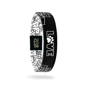 ZOX Wristband - Love Cats Animal Pet Lover  - Medium Size