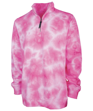 Crosswind Quarter Zip Sweatshirt Tie-Dye 9359T - Pink