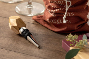 Wine Bottle Bag & Stopper - Congrats