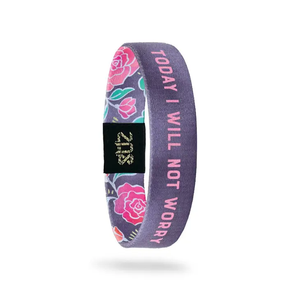 ZOX Wristband - Today I Will Not Worry - Medium Size