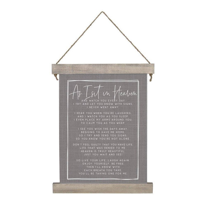 As I Sit in Heaven - Hanging Canvas