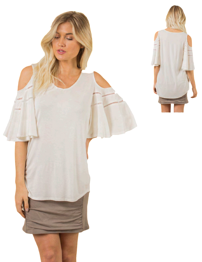 Simply Noelle Wingin' It Cold Shoulder Top - XSmall (4-6)