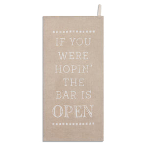 Bar Towel - The Bar Is Open