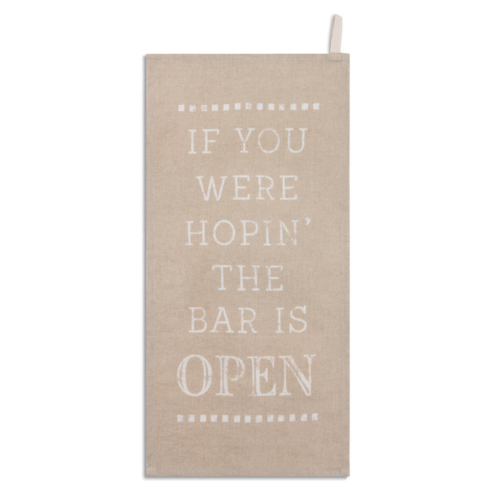 Bar Towel - The Bar Is Open