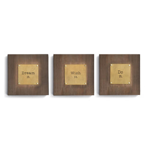 Triptych Wall Art - Dream It. Wish It. Do It.