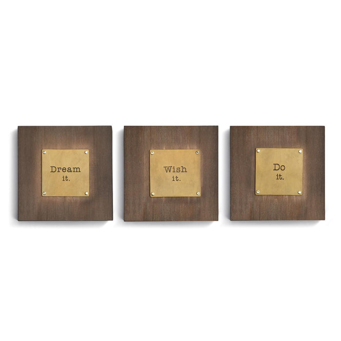 Triptych Wall Art - Dream It. Wish It. Do It.