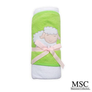 Hooded Towel - Ruffle Lime Lamb