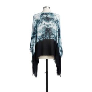 Tie Dye Poncho - Black