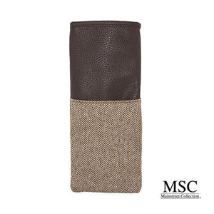 Brown Herringbone Flat Iron Case