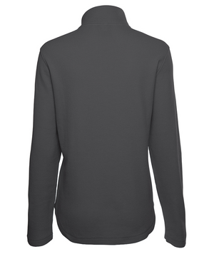 Women's Waffle Quarter Zip Pullover - Charcoal Grey