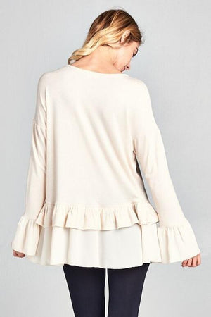 Tinsley Sweater Knit Top - Ivory