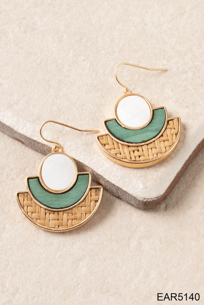 Simply Noelle Island Breeze Rattan Earring