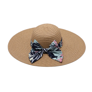 Meadow Natural Sun Hat w/ Bow Ribbon
