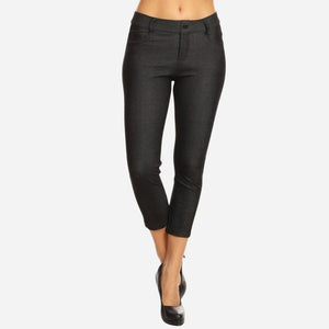 Nantucket Women's Classic Skinny Capri Jeggings - Black