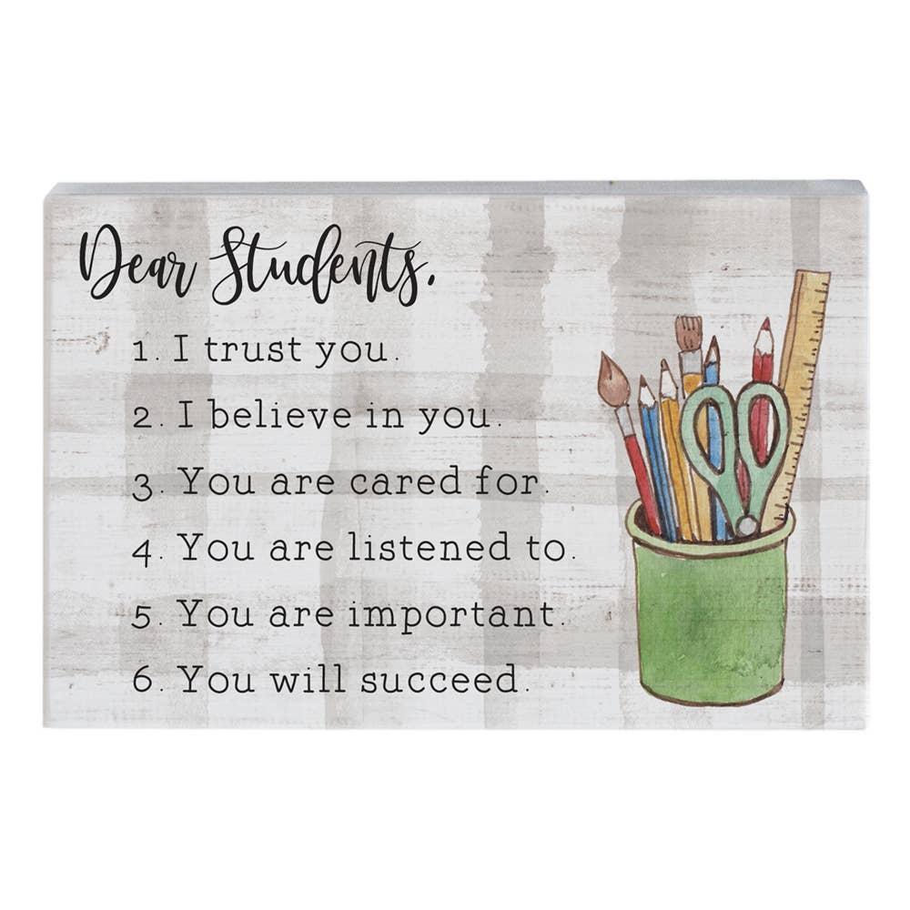 Dear Students I Trust You I Believe In You - Small Talk Rectangle