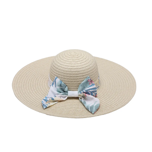 Meadow Natural Sun Hat w/ Bow Ribbon