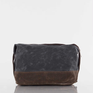 Waxed Top Zip Dopp Kit