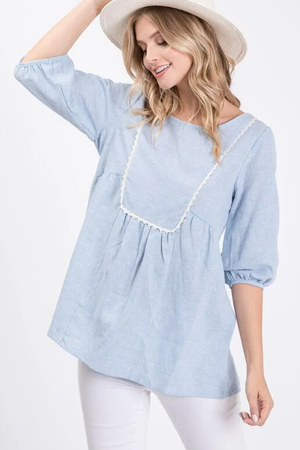 Zahara Blouse - Light Blue