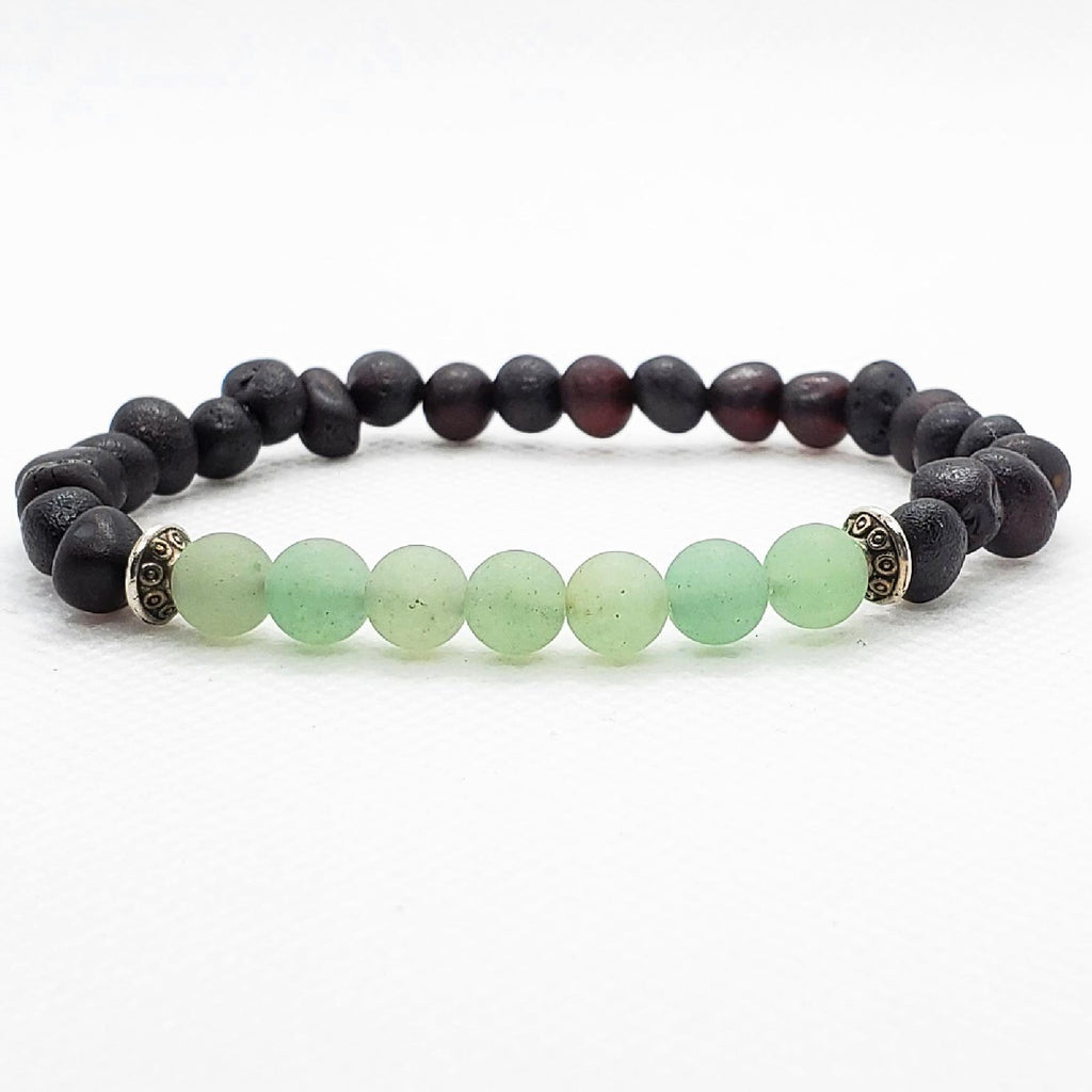 Adult Baltic Amber + Gemstone Bracelet