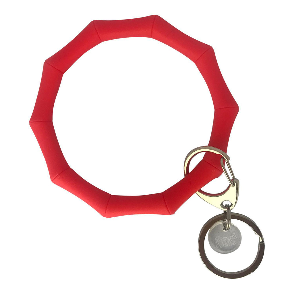 Bamboo Bracelet Key Ring - Red