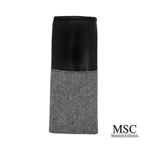 Black Herringbone Flat Iron Case