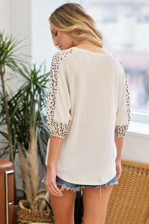 Remi Half Sleeve Knit Top - Ivory