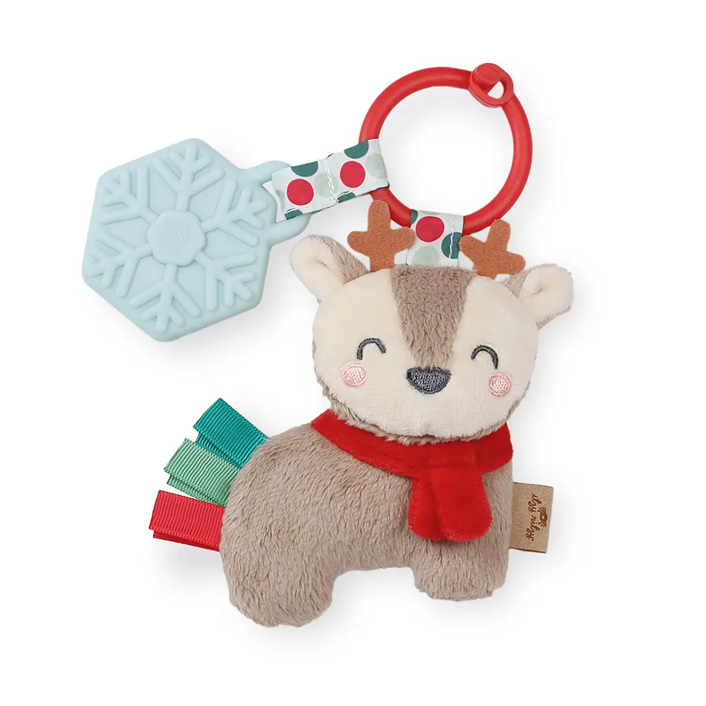 Itzy Pal Plush & Teether - Holiday Reindeer