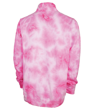 Crosswind Quarter Zip Sweatshirt Tie-Dye 9359T - Pink