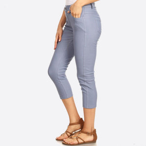 Nantucket Women's Classic Skinny Capri Jeggings - Slate Grey