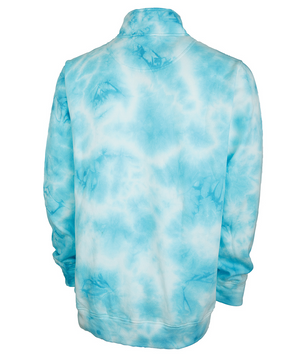 Crosswind Quarter Zip Sweatshirt Tie-Dye 9359T - Aqua