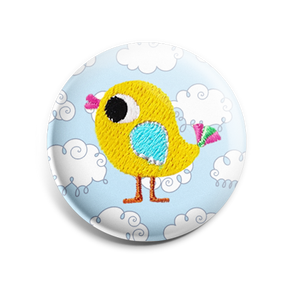 Badge - Embroidered Funky Bird
