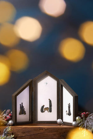 Christmas - Nativity Triptych Shadow Box