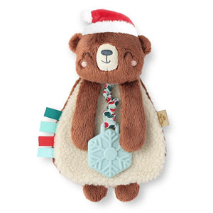 Itzy Lovey Plush + Teether Toy - Holiday Bear
