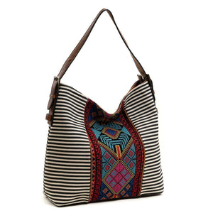 Ember Aztec Embroidered Hobo Bag