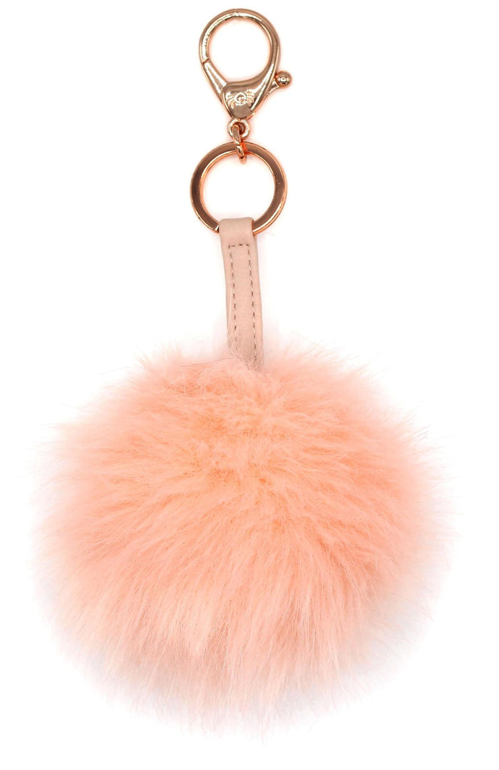Pouf Diaper Bag Charm Keychains - Pink