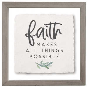 Faith Possible - Floating Square Wall Art