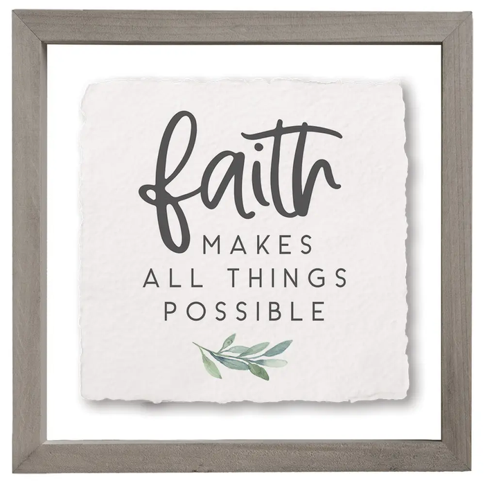 Faith Possible - Floating Square Wall Art