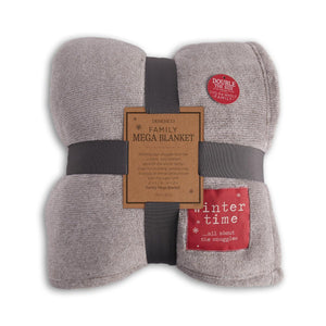 Winter Time Family Mega Blanket - Warm Gray