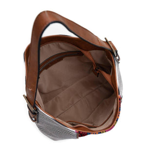 Ember Aztec Embroidered Hobo Bag