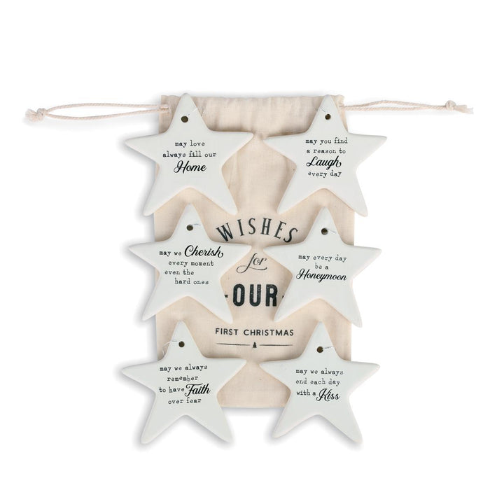 Christmas Ornaments - Wishes For Our First Christmas (Set of 6)