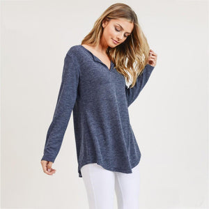 Summit Women's Long Sleeve Tunic - Denim Blue